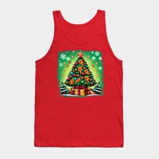 Christmas - Merry Pizzamas, Christmas Pizza. Family matching T-shirt, pjama T-Shirt Tank Top